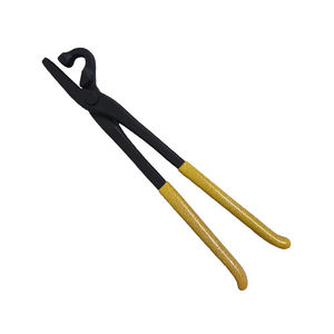 Herramienta veterinaria reutilizable con cubierta de mandíbula curvada recubierta de goma negra para el cuidado de pezuñas de caballos y cuidado de herradura - Product Image 1