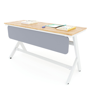 YARIS 03 Modern School Furniture Double <b>Study</b> <b>Desk</b> with Rubberwood Top and Powder-Coated Iron Legs PSD007 - Product Image 1
