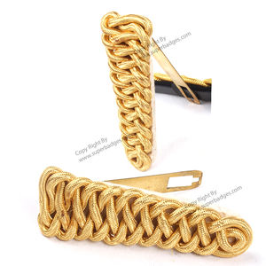 Charreteras de hombro ceremoniales Cordones de hombro Doble giro Mylar Oro - Product Image 6