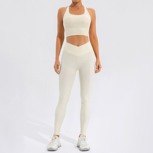 Conjunto de Shorts Deportivos Sin Costuras para Mujer, Ropa Deportiva, Ropa de Entrenamiento, Spandex/Nailon, Elástico en Cuatro Direcciones, Transpirable y que Absorbe el Sudor - Product Image 4