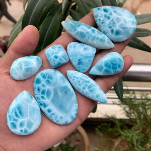 Larimar Cabochon Gemstone para curar Loose Wholesale Larimar Lot Piedras preciosas pulidas hechas a mano de alta calidad para la fabricación de joyas - Product Image 4