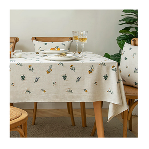 Prix de gros nappes rectangulaires personnalisées couverture de table à manger nappes de fête coton lin nappe personnalisée - Product Image 2