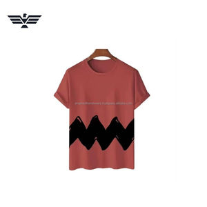 T-shirt graphique bleu ciel avec imprimé vagues abstraites |   T-shirt en coton décontracté personnalisé pour hommes et femmes - Product Image 6