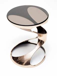 Mesa de centro de diseño único de aluminio fundido con acabado dorado para sala de estar, muebles de decoración de oficina en casa, mesa de café y mesa auxiliar - Product Image 2