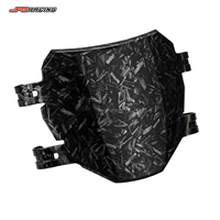 JFGRACING Surron Light Bee PP Nummernschild Carbon-Optik Weißes Muster Wassertransferdruck Vordere Motorradabdeckung