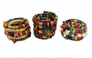 Cuentas de Madera Multicolores, Cuentas de Madera de Forma y Color Personalizados, Producto Indio Hecho a Mano - Product Image 3