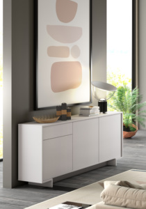 Terraneo Modern Wood Three-Door Dining Living Room <b>Sideboard</b> with Drawer Home <b>Storage</b> Made in Italy Hidden Handle - Product Image 6