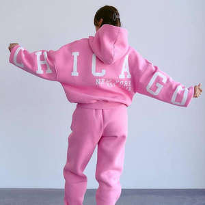 Moda mujer sudaderas con capucha de gran tamaño pulóver sudaderas básicas algodón polar manga larga logotipo personalizado ropa de calle proveedor - Product Image 6