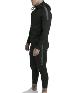 Conjunto Deportivo de Gimnasio para Hombre, Ajustado, Estampado, Negro, Ropa Deportiva, Secado Rápido, Transpirable, 100% Algodón, Talla Grande, Invierno - Product Image 1