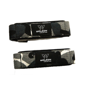 Correas de levantamiento de pesas antideslizantes de alta calidad, diseño de camuflaje con logotipo personalizado, equipo de levantamiento de pesas de etiqueta privada - Product Image 1