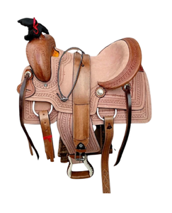 Juego de sillas de montar de cuero genuino de primera calidad, combinación perfecta para carreras de inglés de resistencia occidental para montar a caballo - Product Image 4