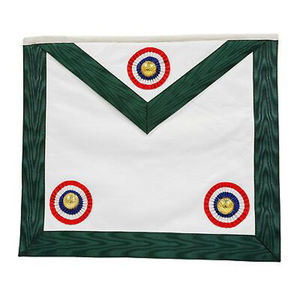 Delantal de regulación escocesa Master Mason Craft, fabricante de Pakistán, verde con vinicultura sintética, no se requiere personalización - Product Image 6