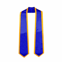 Écharpe de graduation en gros de haute qualité, personnalisée pour le lycée, 100 % polyester respirant, avec logo personnalisé, unisexe