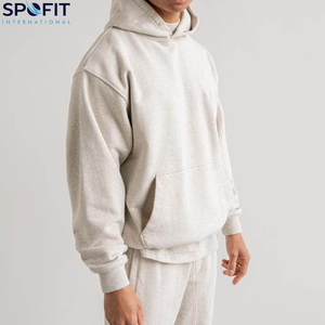 Conjunto Deportivo de Invierno para Hombre, Talla Grande, Estilo Urbano Vintage, Estampado, 100% Algodón, Felpa, Transpirable, Ecológico, Sudadera con Capucha y Pantalones Deportivos Personalizados - Product Image 2