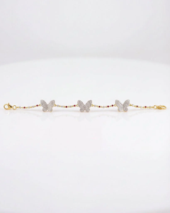 Elegante Pulsera de Diamantes con Diseño de Mariposa, Ideal para el Glamour Cotidiano y Ocasiones Especiales - Product Image 4