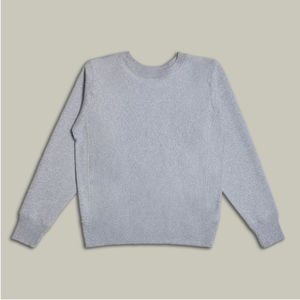 Men's High Quality 100% Cotton <b>Grey</b> & Black Color <b>Sweatshirt</b> Eco-Friendly Breathable Knitted Top for Autumn Winter Formal - Product Image 1