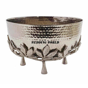 Tazón de Chocolate Decorativo de Metal con Soporte, Forma Redonda, Tazón para Dulces, Diseño Clásico y Elegante, Nuevo Tazón de Chocolate de Metal - Product Image 2