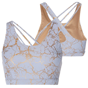 Soutien-gorge de sport push-up de yoga de qualité supérieure pour femmes avec demi-bonnet en dentelle respirant à séchage rapide OEM - Product Image 1