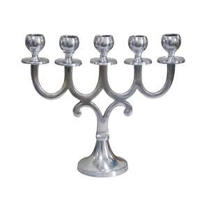 Juego de candelabros cónicos de aluminio de alta calidad de 2 piezas con acabado pulido brillante para decoración de iluminación - Product Image 3