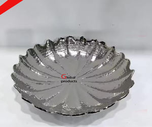 Tazón para servir postre y chocolate con acabado plateado de metal acabado de alta gama para restaurante y bar de hotel - Product Image 1