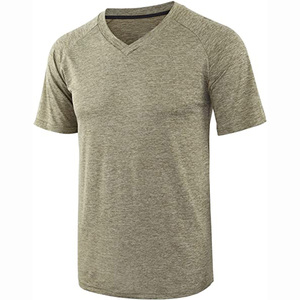 Personalizada de los hombres de color Heather cuello en V poliéster rayón Tri Blend camisetas para hombre Camiseta en blanco para los hombres - Product Image 2