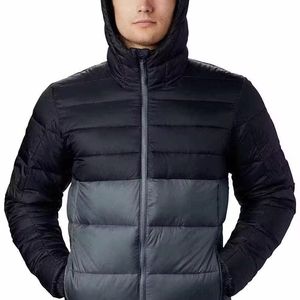 Chaqueta acolchada plegable con logotipo frontal de invierno para hombre con características de secado rápido y transpirable de tela de alta calidad - Product Image 1