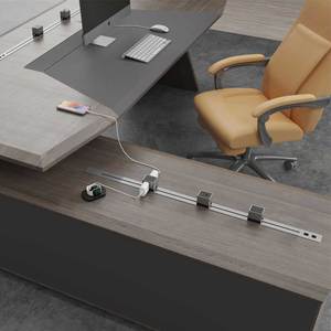 Prise de courant encastrable pour table de conférence avec rail coulissant - HOEDG005 - Product Image 4