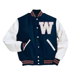 Chaqueta de invierno para hombre de High Street con letras de béisbol bordadas Último diseño Mangas largas de alta calidad - Product Image 1