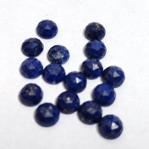 Haute qualité 5mm Rose coupe pierre précieuse naturelle Lapis Lazuli 0.58 Cts bleu cabine à dos plat pour la fabrication de bijoux directement depuis l'Afghanistan - Product Image 6