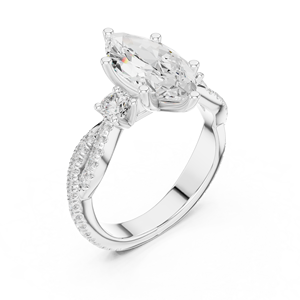 Anillo redondo geométrico de diseño hueco de circón con banda de diamante plateado a la moda, anillo de compromiso de aleación de lujo, joyería para mujer - Product Image 3