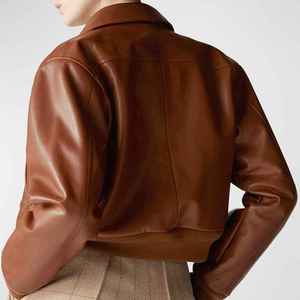 Chaqueta de Cuero Transpirable para Mujer, Estilo Urbano, Holgada, Personalizada, Nueva Moda, Precio al por Mayor - Product Image 3