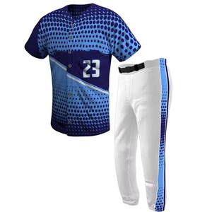 Nouveau gros mode vierge maillot de baseball à manches courtes sublimation personnalisée uniforme de baseball hommes bouton uniforme de baseball - Product Image 3