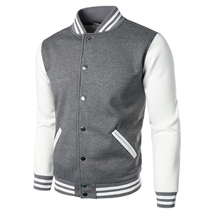 Chaqueta Varsity de Invierno para Hombre, Talla Grande, al por Mayor, OEM, Personalizada, 100% Lana, Cuello Alto, Transpirable, Cortavientos, Chaquetas de Béisbol en Oferta - Product Image 1