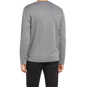 Camisetas de manga larga con diseño ajustado de algodón 100% a la venta, camiseta de manga larga de secado rápido con logotipo personalizado para hombre - Product Image 3