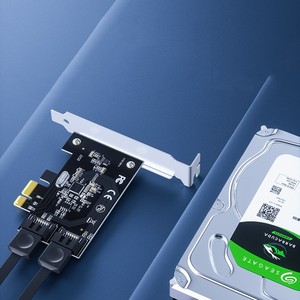 Dtech PCI-E để 2 cổng SATA3.0 6 Gbps Dual <span class=keywords><strong>Port</strong></span> PCIe Express điều khiển SATA III Card <span class=keywords><strong>Adapter</strong></span> - Product Image 4