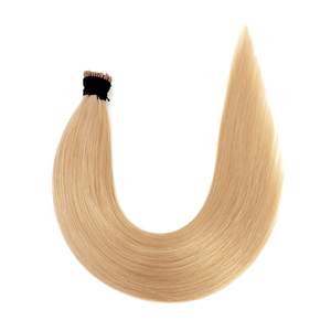 I-Tip Remy Human Hair Extensions Micro Bead #18 Honey Blonde Loose Deep Wave & Straight Styles - Product Image 1