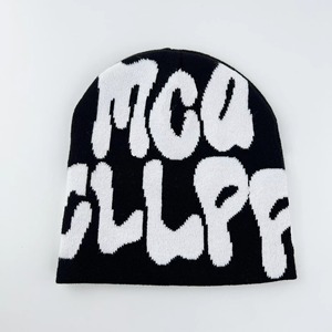 Jacquard Skull Cap Beanie Hat pour hommes femmes épais tricot Slouchy Design chaud confortable pour un usage quotidien en plein air impression numérique - Product Image 4