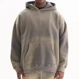 Sudadera con Capucha para Hombre, Nueva, de Felpa de Poliéster/Algodón Grueso, Transpirable, Informal, de Invierno, Corte Regular, Estampado Digital Sólido - Product Image 3