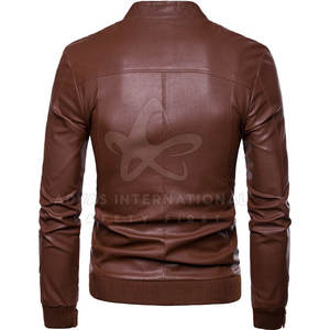 Chaqueta de cuero para hombre de alta calidad El mejor diseño para la temporada de invierno: resistente al viento duradero y gran oferta - Product Image 3