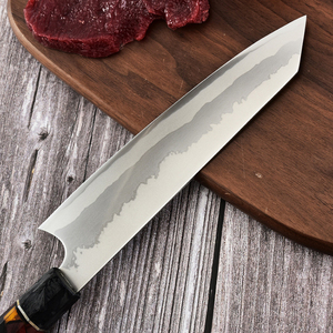 มีดเชฟเหล็กดามัสกัสแบบมืออาชีพ ผลิตตามสั่ง ขายส่ง รับผลิตแบบ OEM ODM ด้ามเรซิ่น ดีไซน์ทันสมัย ใช้ได้ทั้งมือซ้ายและขวา ล้างในเครื่องล้างจานได้ - Product Image 2