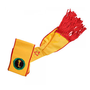Masonic Regalia O.E.S Orden de estrella oriental faja de cinco colores con flecos suaves O.E.S insignia bordada - Product Image 2