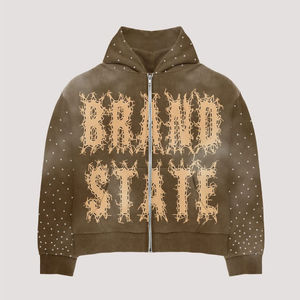 MOVATEXTILES 2025 Vente en gros 100% coton Sweats à capuche personnalisés de haute qualité Tops Sweats à capuche de sérigraphie surdimensionnés pour hommes - Product Image 5