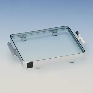 Elegant Modern Polished Gold Round <b>Metal</b> Handmade Trending Premium Display Tray Tabletop Vase Function Made Zahid Exports India - Product Image 1