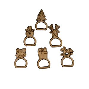 Algunas formas hechas de material de acacia, artículos de mesa de jardín, ajuste de categoría, anillo de rayón para decoración de cena, boda de madera Bohemia - Product Image 1