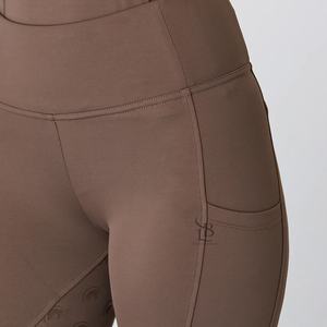 Top Quality Horse Racing <b>Tights</b> Legging Horse Riding Equestrian Breeches Competition Pants in <b>Brown</b> Colors with Custom Logo - Product Image 2
