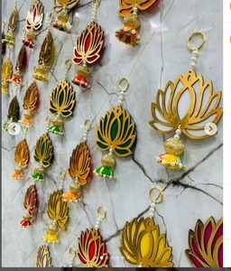Decoraciones de boda india Lotus decorativo y Ganpati Fondo colgante para festivales Accesorios decorativos para el hogar - Product Image 3