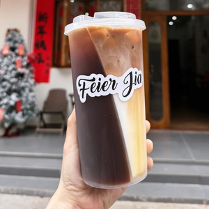 Vente en gros de gobelets personnalisés en plastique de 500 ml et 700 ml, gobelets en plastique à double compartiment, gobelets en plastique à 2 compartiments pour les boissons <span class=keywords><strong>Boba</strong></span> - Product Image 2