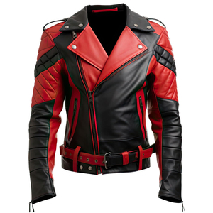 Vestes en cuir de moto Vêtements pour hommes Meilleures ventes Vestes en cuir de moto légères Toutes tailles Services OEM Vestes en cuir - Product Image 1