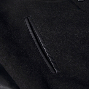 แจ็กเก็ตเบสบอลขนสัตว์สำหรับผู้ชายแจ็คเก็ตเบสบอลฤดูหนาวปักโลโก้ได้ตามต้องการ - Product Image 5