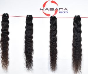 Extensions de cheveux humains naturels ondulés, vierges, non traités, à double trame, alignés sur les cuticules, en gros, provenant du Vietnam - Product Image 3